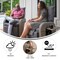 Merrick Lane Selci Modern Style Patio Wicker Rattan Indoor/Outdoor Recliner Lounge Chair with Side Table and Adjustable Back